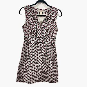 Banana Republic Factory Geometric Pink and Black Dress